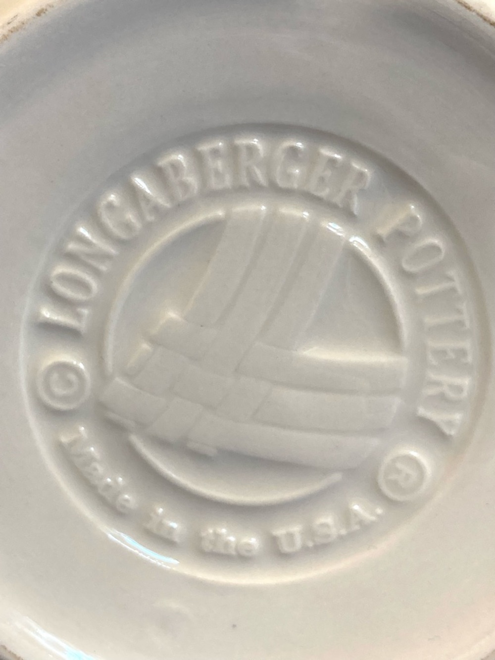 Longaberger Pottery Woven Traditions Ceramic Crock Utensil Holder 1 Quart Green - Picture 10 of 16